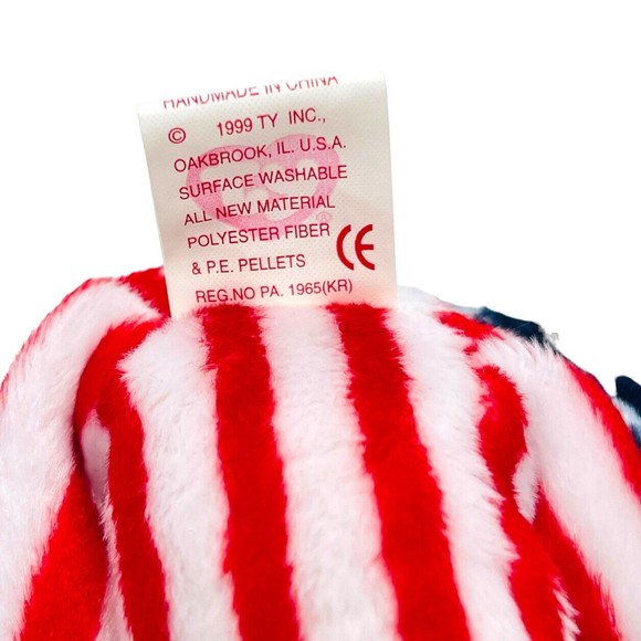 TY Beanie Babies Baby 1999 Pink Face SPANGLE the American Bear RETIRED - Picture 7 of 10